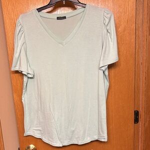 5 for $25 Elegant Women's V-Neck Top in Soft Green